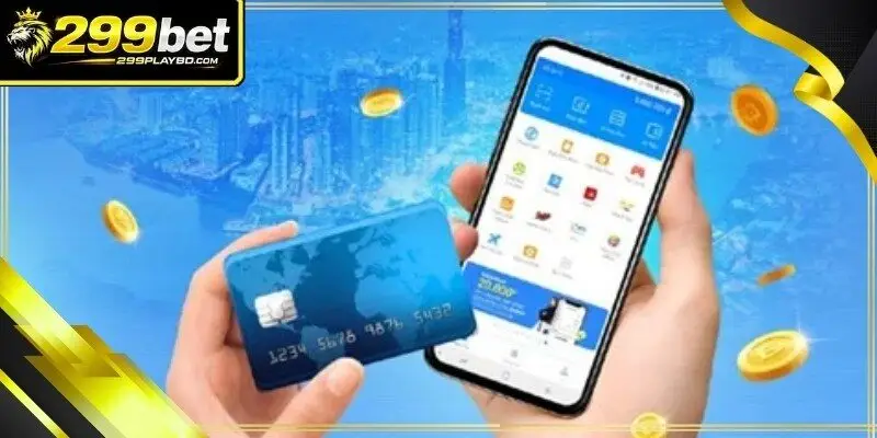 A digital hand selecting a preferred payment method icon