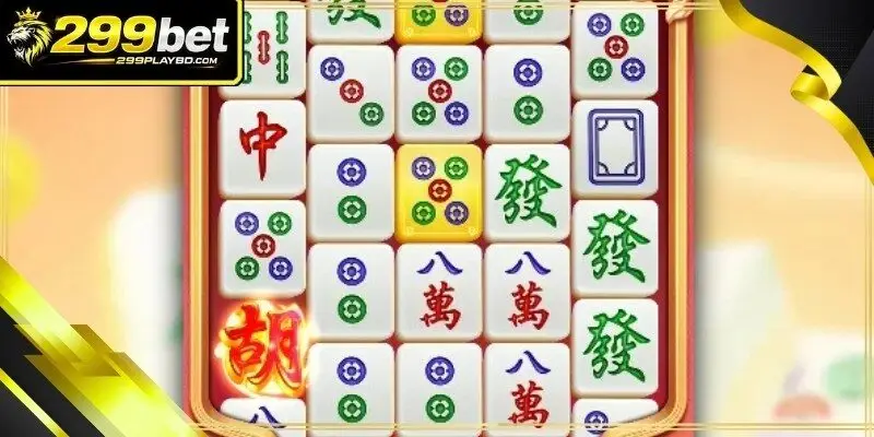 Vibrant Mahjong tiles glowing against a sunset temple backdrop